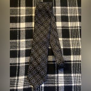 Black patterned pronto uomo necktie